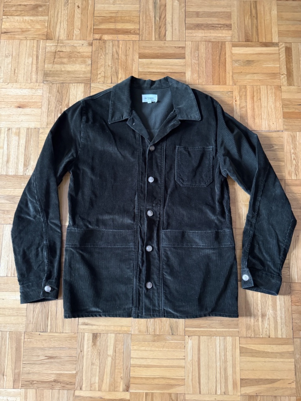 Octobre Editions Will Jacket in Khaki Corduroy